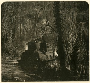 Ascendiendo el río Ocklawaha de noche de Frederick William Quartley