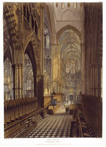 El Coro, lámina 7 de la Abadía de Westminster, grabado por J. Bluck, publicado por Rudolph Ackermann, 1811 de Frederick after Mackenzie
