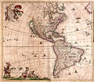 Mapa de América de Frederick de Wit