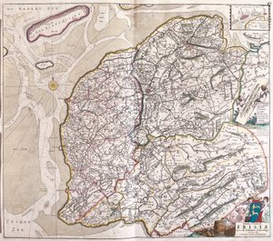 Mapa de Frisia (Alemania) de Frederick de Wit