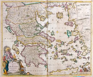 Mapa de Grecia de Frederick de Wit