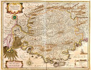 Mapa de Provenza (Francia) de Frederick de Wit