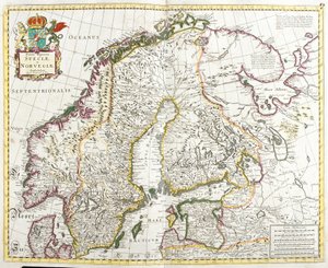 Mapa de Suecia y Noruega de Frederick de Wit