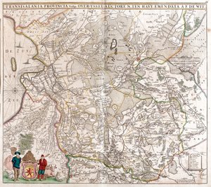 Mapa de la Provincia de Transilvania (Rumania) de Frederick de Wit