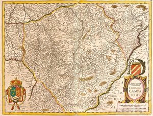 Mapa del Condado de Champaña de Frederick de Wit
