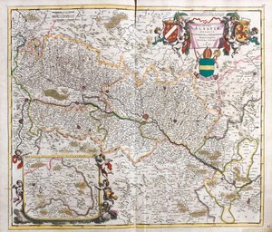 Mapa del Ducado de Alsacia (Francia) de Frederick de Wit