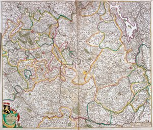 Mapa del Ducado de Brabante (Bélgica, Países Bajos) de Frederick de Wit