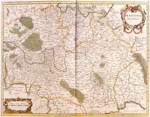 Mapa del Ducado de Franconia (Alemania)