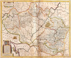Mapa del Reino de Aragón de Frederick de Wit