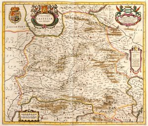 Mapa del Reino de Castilla (España) de Frederick de Wit