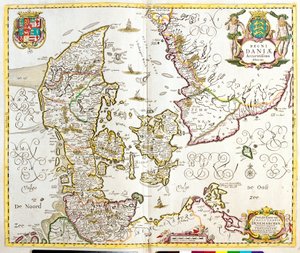 Mapa del Reino de Dinamarca de Frederick de Wit