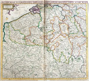 Mapa del Reino de los Países Bajos de Frederick de Wit