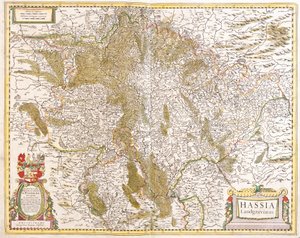 Mapa del Landgrave de Hesse (Alemania) de Frederick de Wit