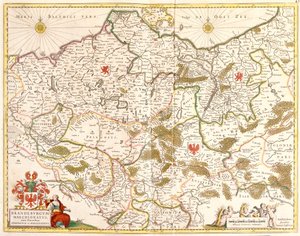 Mapa del Margraviato de Brandeburgo (Alemania) de Frederick de Wit