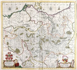 Mapa del Margraviato de Brandeburgo (Alemania) de Frederick de Wit