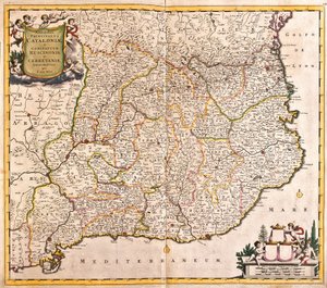Mapa del Principado de Cataluña (España) de Frederick de Wit