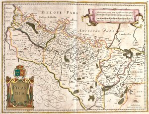 Mapa de la Provincia de Picardía (Francia) de Frederick de Wit