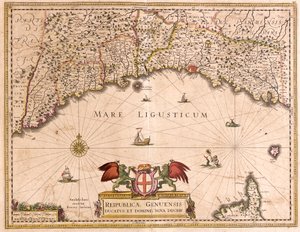 Mapa de la República de Génova (Italia) de Frederick de Wit