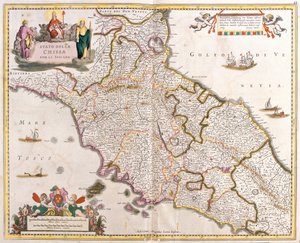 Mapa de los Estados de la Iglesia en Toscana (Italia) de Frederick de Wit