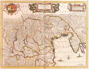 Mapa de los territorios venecianos en Italia de Frederick de Wit