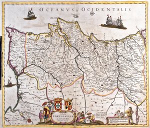 Mapa de los reinos de Portugal y el Algarve de Frederick de Wit