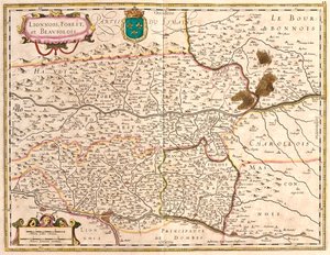 Mapas de territorios Lyon y Beaujolais (Francia) de Frederick de Wit