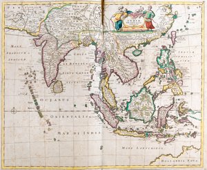 Pakistán, India, Nepal, Bután, Bangladesh, Birmania, Tailandia, Laos, Camboya, Vietnam, Malasia, Indonesia y Filipinas.