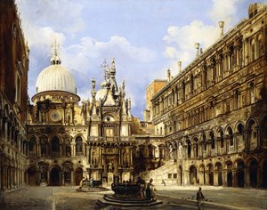 El Patio del Palacio Ducal, Venecia, 1841
