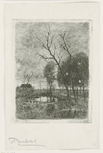 Crepúsculo de Fredericus Jacobus van Rossum du Chattel (signed by artist)
