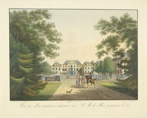 Vista del Paleis het Loo Vue du Loo residencia ordinaria de S.M. le Roi pendent l