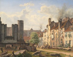 Vista de la Plaza de Mármol con las ruinas de la iglesia inacabada de Frederik