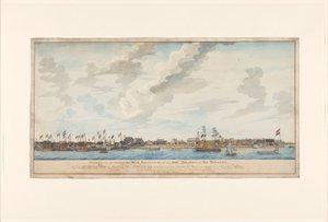 Vista de la ciudad de Paramaribo y Fort Zeelandia de Frederik Jägerschiöld (signed by artist)