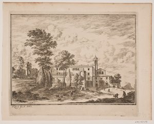 Un edificio monástico en medio de un pueblo italiano de Frederik Laub