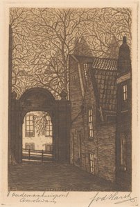 Oudemanhuispoort en Ámsterdam de Frederik van der Harst (signed by artist)