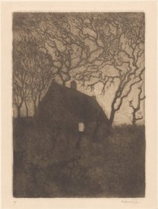 Casa de noche de Frederika Henriëtte Broeksmit (signed by artist)
