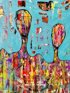 Personas abstractas y coloridas de Fredrik Olsen
