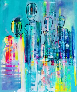 Familia abstracta y llena de vida