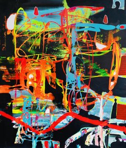 Abstracto urbano vibrante de Fredrik Olsen
