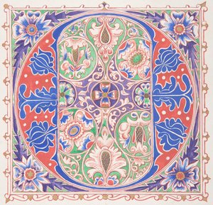 Inicial iluminada O, 1830-62 de Freeman Gage Delamotte