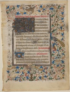 Hoja de Manuscrito de un Libro de Horas (incip. Passionis) de French 14th Century