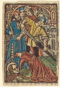 Decapitación de Santa Catalina (?) de French 15th Century