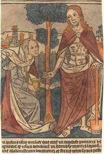 Cristo Apareciéndose a María Magdalena de French 15th Century
