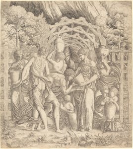 Joven bebiendo agua (¿Rebeca y Eliezer?) de French 16th Century after Francesco Primaticcio
