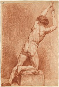 Un Desnudo Masculino Visto desde Atrás de French 18th Century