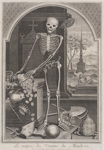 La muerte con vanidades mundanas de French 18th Century