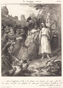 ...entonces, se acercó a ella: Parodia de la traición de Cristo de van Dyck de French 19th Century