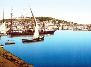 Vista del puerto de Cette, Francia, 1890-1900