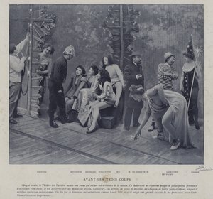 Actores y actrices en el Théâtre des Variétés, París de French Photographer
