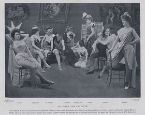 Actrices en el camerino del Théâtre des Variétés, París