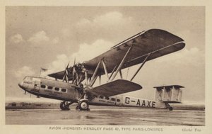 Avión Hengist Hendley Page 42, Tipo París-Londres de French Photographer